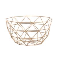 New Nordic Storage Baskets Gold Metal Art Snacks Candy Fruit Basket for Living Room Desktop Kitchen Organizer Basket