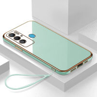 เคส Tecno Pova Neo case หรูหรา 6D ชุบซิลิโคนอ่อนนุ่มกรอบสี่เหลี่ยมเงา Bling ปกหลัง