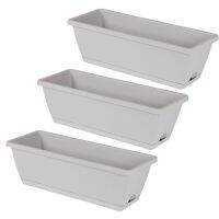 3 Packs Self Watering Planters Rectangular Plant Pot, Modern Decorative Flower Pot/Window Box for All House Plants