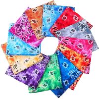 Tie Dye Bandana for Women Hair Accessories Men Cotton Square Hair Scarf Girls Fashion Headband Hip Hop Unisex Headscarf 2021