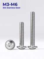 M3 M4 M5 M6 304 Stainless Steel Round Head With Pad Pan Head Hex Hexagon Socket Head Screws Mushroom Head Hexagon Allen Bolts Nails Screws  Fasteners