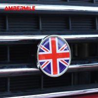 AMBERMILE รถด้านหน้าย่างตราสัญลักษณ์โลหะสติกเกอร์สำหรับ Mini Cooper Countryman R56 R50 R53 R60 R55 F55 F56อุปกรณ์เสริม