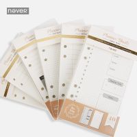 NEVER Spiral Notebook Filler Papers A6 Planner Weekly Plan Grid Dot Line Insert Pages Diary Book Inner core 40 sheets Stationery Note Books Pads