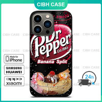 Dr Pepper Banana Split Bottle กรณีโทรศัพท์มือถือ iPhone 14 Pro Max / iPhone 13 Pro Max / iPhone 12 Pro Max / XS Max / Samsung Galaxy Note 10 Plus / S22 Ultra / S21 Plus ฝาครอบป้องกันการตก 1161