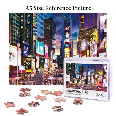 Buffalo Games Times Square Wooden Jigsaw Puzzle 500 Pieces Educational Toy Painting Art Decor Decompression toys 500pcs