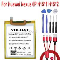 agapi 3550mAh HB416683ECW Battery for Huawei Google Ascend Nexus 6P Battery H1511 H1512 USB cable toolkit