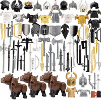 Medieval Military Weapon Accessories Kit Figures Armour Helmets Soldier Parts Knight Roman Sword Protection Set Troops Package