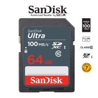 SanDisk Ultra SD Card Class10 32GB/64GB/128GB Speed 100 MB/s (SDSDUNR) SDHC-SDXC เมมโมรี่การ์ด สำหรับ SDCARD กล้องมิลเลอร์เลส DSLR Mirrorless ประกัน 7ปี