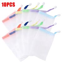 10PCS Hangable Soap Bags Bath Shower Gel Facial Cleanser Foaming Mesh Bags Body Soap Cleanser Bubble Net Bags Cleaning Tools