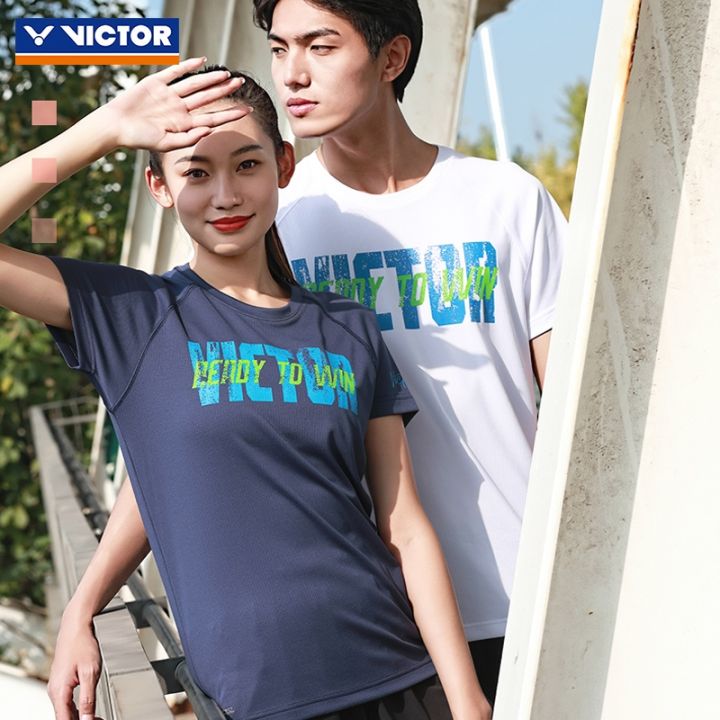 victor-victor-victor-สำหรับทั้งหญิงและชายแบดมินตันแขนสั้นถักถ้วย-sudirman-สั้นแฟชั่นที่ระลึก