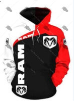 Dodge RAM- Hoodie Sweatshirt High Quality Harajuku Peripl 3D Digital Print Jacket Hip Hop Motorcycle Style Pullover Oversize