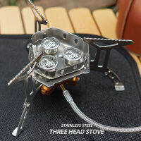 Wildhorse 5800W เตาแก๊สตั้งแคมป์3หัว,เครื่องมือทำอาหารพับสำหรับเดินป่า