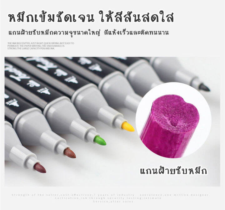 paint-marker-ปากกามาร์คเกอร์-2-หัว-เน้นข้อความได้-ใช้วาดรูประบายสี-ปากกาเมจิก-set30สี