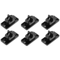 Black 2 Pin IEC320 C8 Screw Mount Inlet Plug Socket AC 250V 2.5A 6 Pcs