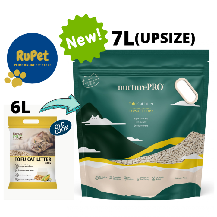 Nurture Pro Tofu Cat Litter L Pasir Tofu Kucing Soya Original Charcoal Greentea Corn