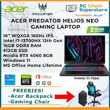 Acer Predator Helios 300 PH315-55-70ZV Laptop Computer (2022), Intel  i7-12700H, NVIDIA GeForce RTX 3060 GPU, 15.6 Full HD 165Hz 300 Nits IPS  Display, 16GB DDR5 RAM, 512GB SSD