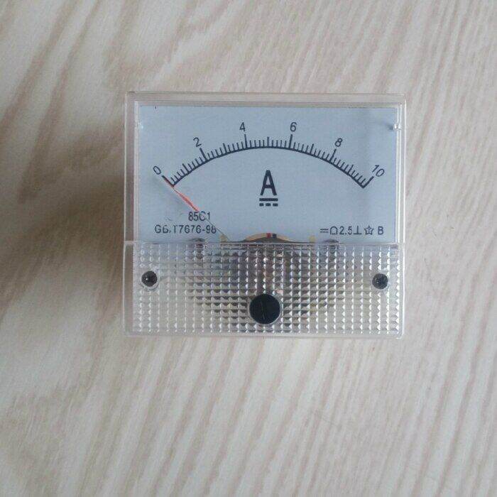 DC Analog Meter Panel 10A Current Ammeters 85C1 DC 0 10A Rectangular Gauge Lazada