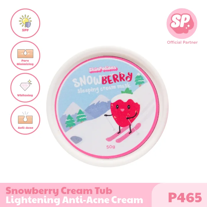 SkinPotions Snowberry Sleeping Cream Mask Tub 50g Lazada PH