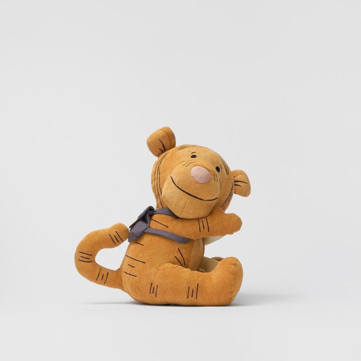 กระเป๋าลายสัตว์น่ารักใหม่22ปีกระเป๋าสะพายตุ๊กตาของเล่นรูปเสือกระโดดสเตอริโอสีเหลืองน่ารัก-ms-children