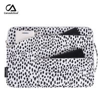 CanvasArtisan Multi Zipper Pocket Dalmatians Dog Print Laptop Bag with Handle Waterproof Sleeve Case for Matebook Air Pro Gadget 11/12/13/14/15 inch