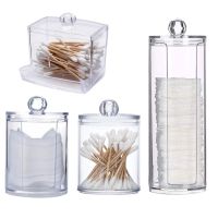 【hot】∏◕☌  Storage Makeup Cotton Swab Round Plastic Jar Organizer Cosmetics Jewelry