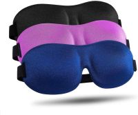 Upgraded Contoured Blackout for Sleeping with Adjustable Soft Night Blindfold Shades Naps