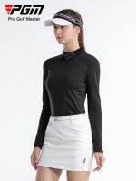 №ↂ PGM golf base shirt womens long-sleeved T-shirt sports fabric bow tie golf fashion sportswear