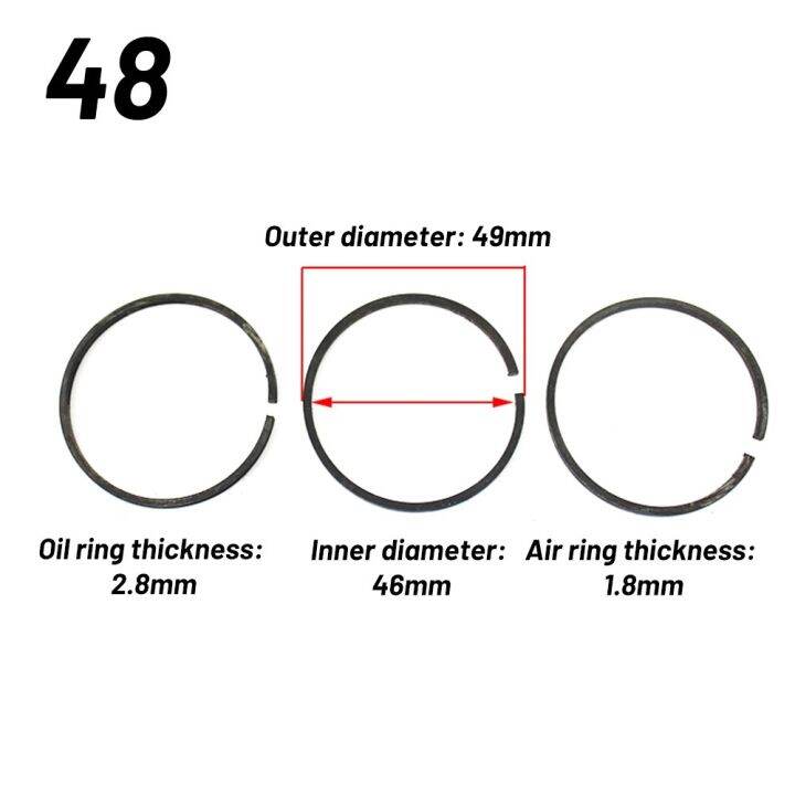 hot-6pcs-air-compressor-piston-accessories-metal-pneumatic-parts-48mm-50mm-51mm