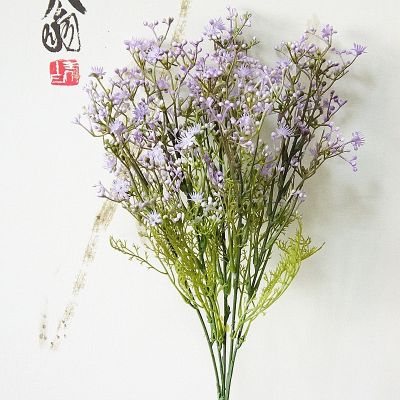 [AYIQ Flower Shop] ดอกไม้ประดิษฐ์พลาสติก Babysbreath หญ้าเด็ก39; S ลมหายใจ DIY พืชปลอม Planta ประดิษฐ์บ้านตกแต่งสวนฟลอเรส
