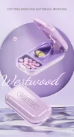 คุณภาพสูง Westwood TP-009 Mini Pill กล่องตัดที่ถอดออกได้หนาสแตนเลสกล่องเก็บของเหล็กกล้า Dispenser 2ชิ้น/เซ็ต