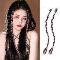 1 Pcs INS Sweet Cool Girls Boxing Wig Braids Synthetic Clip-On Hair Pieces ผู้หญิงทรงผมผมธรรมชาติสี Ponytails