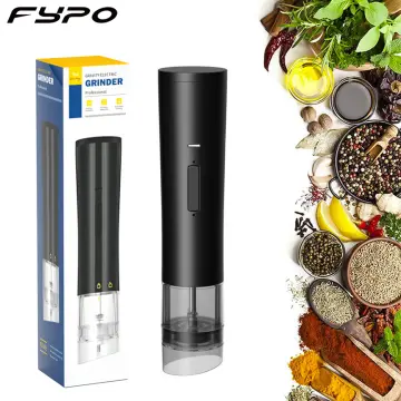 Fypo Electric Salt Pepper Grinder Stainless Steel Automatic Salt