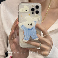 INS เคสโทรศัพท์หมีสำหรับ TECNO POP 5 4 LTE 6 Spark 10 Pro 8C 8P 6 GO 6 5 Air POVA 4 Pro 3 NEO 2 Camon 18P 17 Pro 17 P 16 Oft เคสหลังซิลิโคนที่จับ