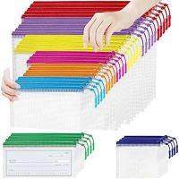 35Pcs Mesh Zipper Pouch, Waterproof Zipper Bags, 8 Sizes Waterproof Plastic Document Pouch, 8 Colors, Multipurpose