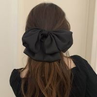 Korean Fashion Hair Bow For Women Black Ribbon Bow tie Hairpin Elegant Ladies Hairgrips Headwear Hair Accessories Hair Clips