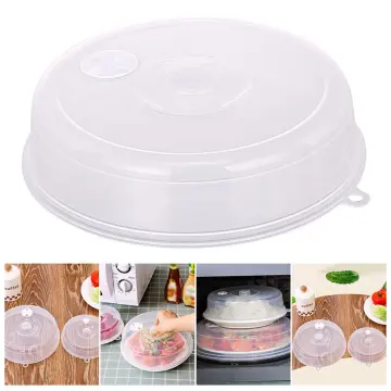 Microwave Oven Splash Guard 2 Pcs Microwave Cover 23*5.5cm / 9.1*2.2in Large  Microwave Plate Cover For Food Microwave Hood With Adjustable Steam Valve