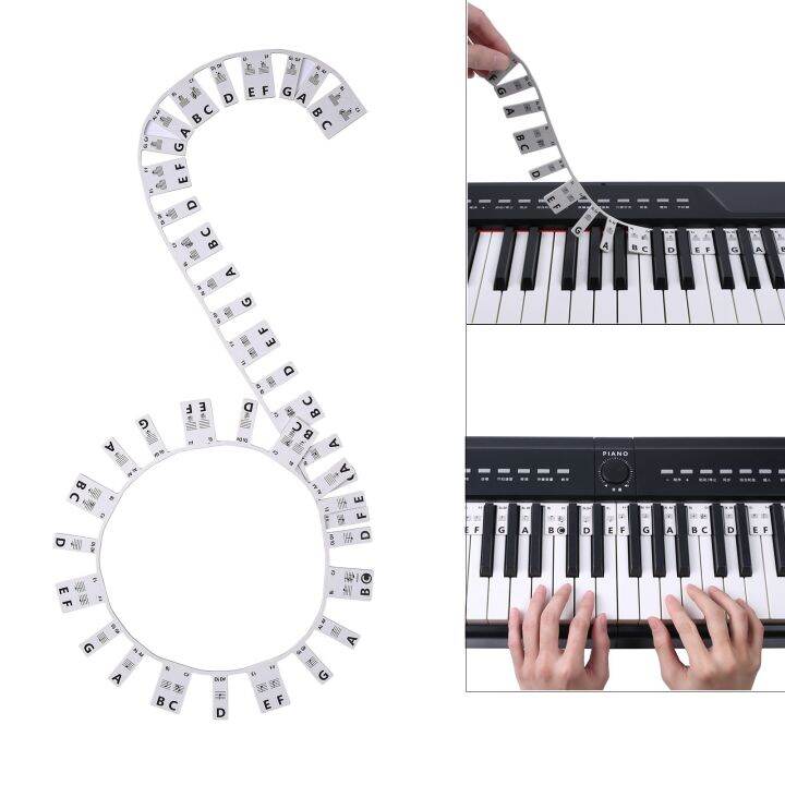 61 88 Keys Piano Keyboard Note Labels Marker Free Paste Overlay
