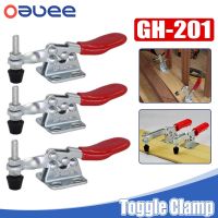 GH-201 klem Toggle Horizontal Set klem Toggle pelepasan cepat 27KG klem Toggle vertikal dapat disesuaikan klip tangan untuk pertukangan