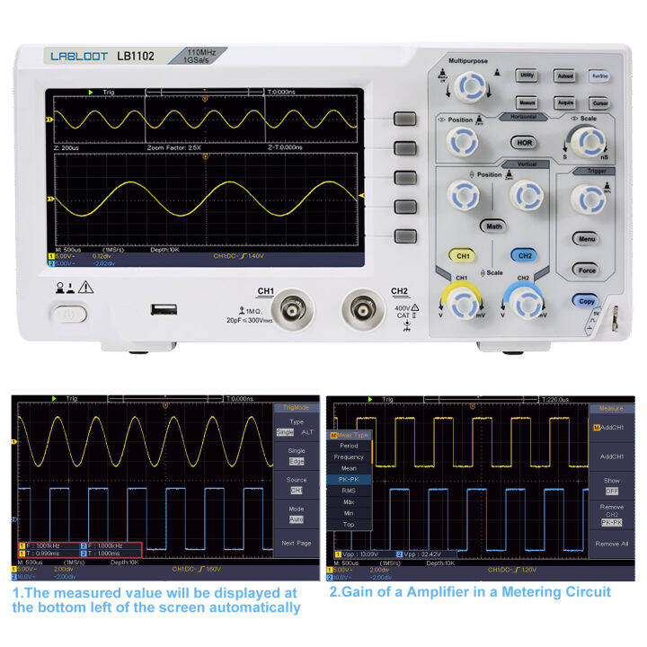 Pico Scope Labloot LB1102 Digital Storage Oscilloscope 2Channels
