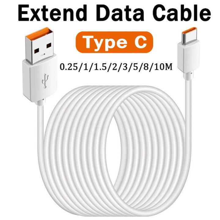 Hot Sell 7A Ultra Long Type C Super Fast Charging Cable Extra Extender