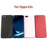 ใหม่กระจกหลังสำหรับ A3s Oppo ฝาหลัง CPH1805 CPH1853 CPH1803ปลอกหุ้มช่องหลังเคสที่มีกรอบกลาง + เลนส์กล้องถ่ายรูป