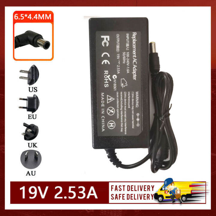 เครื่องชาร์จไฟทีวี32นิ้ว19v-2-53a-48w-6-5-4-4มม-ua32j4003ar-ua32j40swajxxz-อะแดปเตอร์สำหรับ-samsung