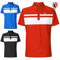 Golf Gear Golf short-sleeved mens breathable quick-drying T-shirt tops mens high-elastic golf mens clothing summer sports polo shirts