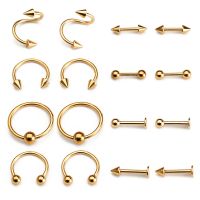 Hesiod Medical Titanium Nose Ring Gold Color Colorful Body Clip Hoop For Women Septum Piercing Clip Jewelry Gift