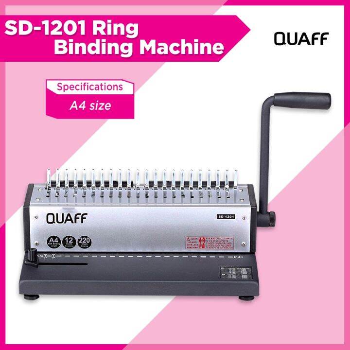 Promo QUAFF Binding Machine A4 Ring Binding Machine Spiral Binding