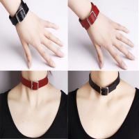 OCEANMAP New Necklace Punk celet Leather Buckle Choker Chain Fashion Gothic Chic CollarMulticolor