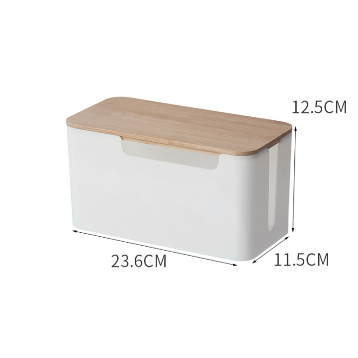 พร้อมส่ง4-4กล่องเก็บสายไฟขนาดใหญ่กล่องเก็บสายไฟ-กล่องเก็บระเบียบโต๊ะ-กล่องเก็บสายไฟไม้-กล่องเก็บสายชาร์จ