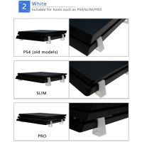 【】 Lanka Retail Pvt Ltd 4ชิ้นการออกแบบกันลื่นฐานสีเขียวส่องสว่างสำหรับ PS4/บาง /Pro โฮสต์ระบายความร้อนยืนรุ่นแนวนอนอุปกรณ์ยึดเกม