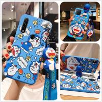 เคส VIVO 1820 1807 1811 1814 1815 1816 1817 1819 1901 1902 1904 1906 1940 1929 1935 1938 1915 1723 1601 1609 1612 1713 1719 1724 1801i แฟชั่นการ์ตูนโดราเอมอนน่ารักเคสโทรศัพท์ปลอกซิลิโคนอ่อนนุ่มพร้อมขาตั้งตุ๊กตาป๊อปอัพและเชือกเส้นเล็ก