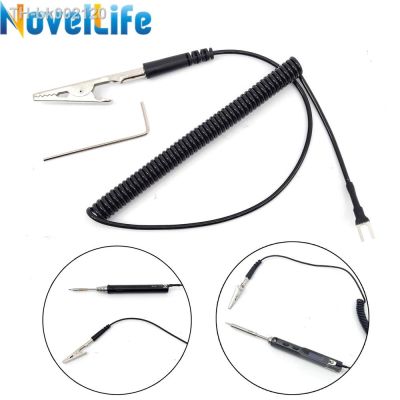 ✙●☑ 1.5 Meter Anti static Spring Grounding Wire Clamp Earth Cable Alligator Clip to U Type Terminal for TS80 TS100 Soldering Iron